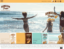 Tablet Screenshot of hawaiian-tropic.co.uk